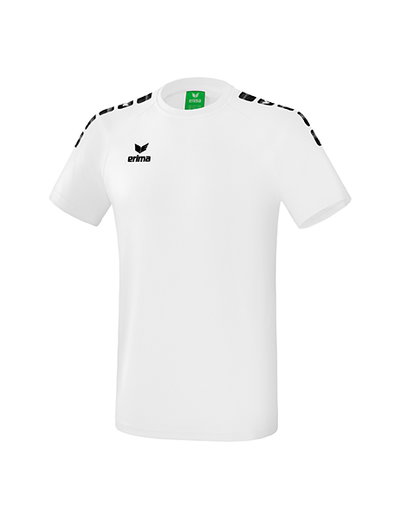 Erima Freizeit-Trainings Tshirt Essential 5-C - Baumwollmix - weiss/schwarz Herren